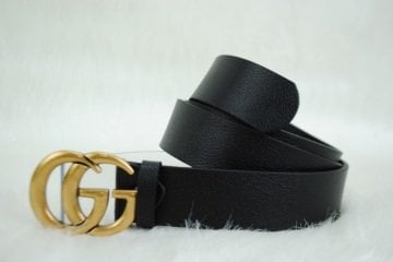 GUCCI DOUBLE GG BUCKLE KEMER %100 HAKIKI DERI