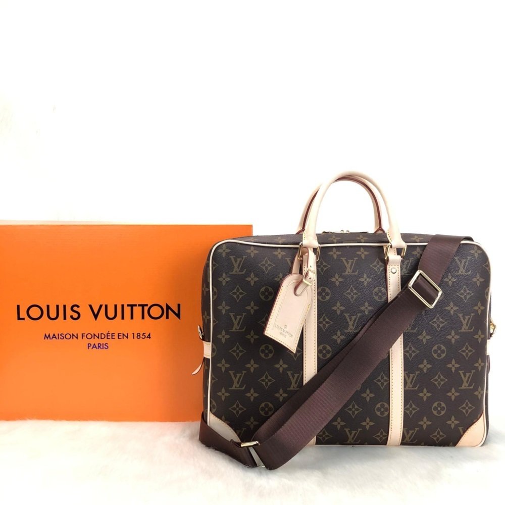 Louis Vuitton Porte Voyage hakiki vejital  deri