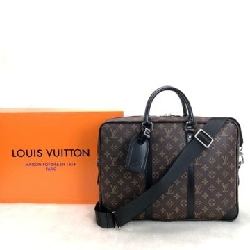 Louis Vuitton Porte Voyage hakiki vejital  deri