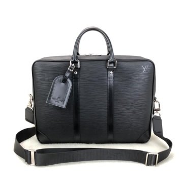 Louis Vuitton Porte Voyage %100 hakiki  deri Epi