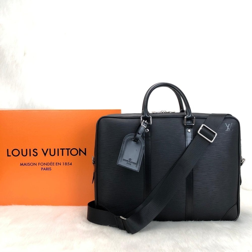 Louis Vuitton Porte Voyage %100 hakiki  deri Epi