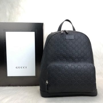 GUCCI SİGNATURE BACKPACK %100 HAKİKİ DERİ SIRT ÇANTASI