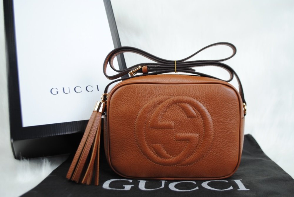 GUCCI SOHO DISCO BAG HAKIKI DERI TABA