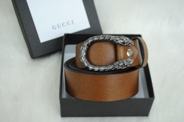 GUCCI DOUBLE GG BUCKLE KEMER %100 HAKIKI DERI