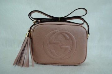 GUCCI SOHO DISCO BAG HAKIKI DERI PUDRA PEMBE
