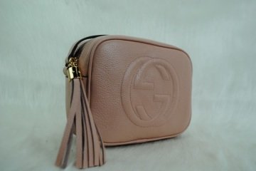 GUCCI SOHO DISCO BAG HAKIKI DERI PUDRA PEMBE