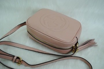 GUCCI SOHO DISCO BAG HAKIKI DERI PUDRA PEMBE