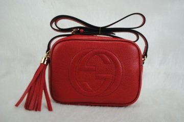 GUCCI SOHO DISCO BAG HAKIKI DERI KIRMIZI