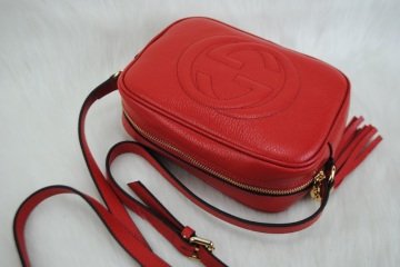 GUCCI SOHO DISCO BAG HAKIKI DERI KIRMIZI