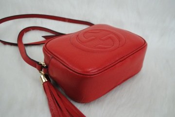 GUCCI SOHO DISCO BAG HAKIKI DERI KIRMIZI
