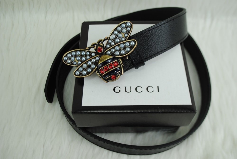 GUCCI DOUBLE GG BUCKLE İNCE KEMER %100 HAKIKI DERI