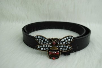 GUCCI DOUBLE GG BUCKLE İNCE KEMER %100 HAKIKI DERI