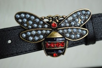 GUCCI DOUBLE GG BUCKLE İNCE KEMER %100 HAKIKI DERI