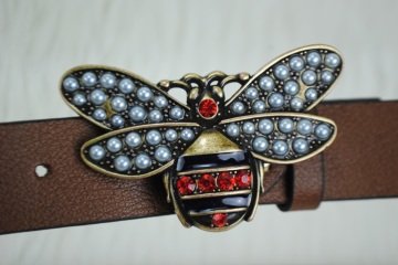 GUCCI DOUBLE GG BUCKLE İNCE KEMER %100 HAKIKI DERI
