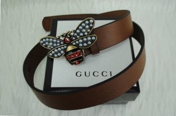 GUCCI DOUBLE GG BUCKLE İNCE KEMER %100 HAKIKI DERI