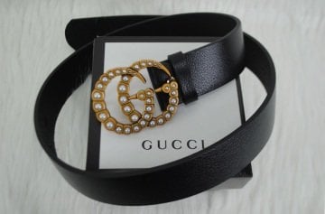 GUCCI DOUBLE GG BUCKLE KEMER %100 HAKIKI DERI