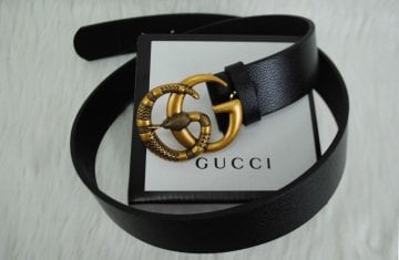 GUCCI DOUBLE GG BUCKLE KEMER %100 HAKIKI DERI