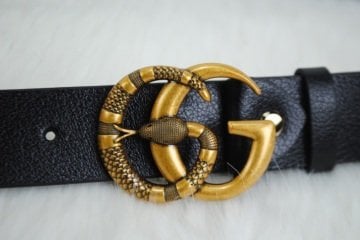 GUCCI DOUBLE GG BUCKLE KEMER %100 HAKIKI DERI