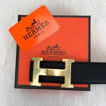 HERMES KEMER %100 HAKİKİ DERİ SİYAH