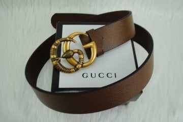 GUCCI DOUBLE GG BUCKLE KEMER %100 HAKIKI DERI