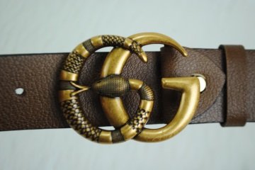GUCCI DOUBLE GG BUCKLE KEMER %100 HAKIKI DERI