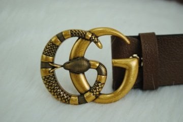 GUCCI DOUBLE GG BUCKLE KEMER %100 HAKIKI DERI