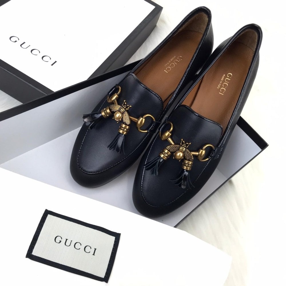 GUCCİ JORDAAN BEE İNTERLOCKİNG LOAFER HAKİKİ DERİ