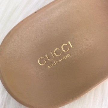 GUCCİ MARMONT SLİDES TERLİK %100 HAKİKİ DERİ