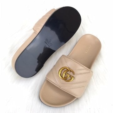 GUCCİ MARMONT SLİDES TERLİK %100 HAKİKİ DERİ