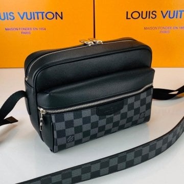 LOUİS VUİTTON OUTDOR MESSENGER CANVAS ERKEK POSTACI %100 HAKİKİ DERİ