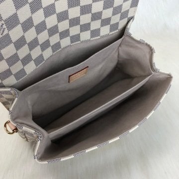 METIS POCHETTE DAMIER AZUR %100 HAKIKI VEJITAL DERI
