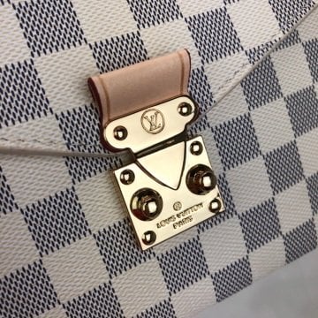 METIS POCHETTE DAMIER AZUR %100 HAKIKI VEJITAL DERI