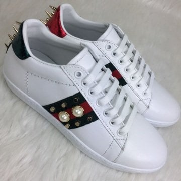 GUCCİ SNEAKERS BAYAN AYAKKABI %HAKİKİ DERİ