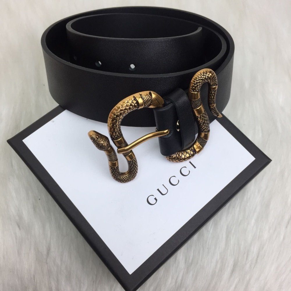 GUCCI DOUBLE YILANNI BUCKLE KEMER %100 HAKIKI DERI