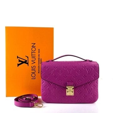 LOUİS VUİTTON METİS POCHETTE EMPREİNTE  %100 HAKIKI DERİ FUŞYA