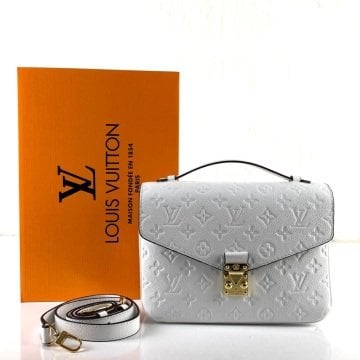 LOUİS VUİTTON METİS POCHETTE EMPREİNTE  %100 HAKIKI DERİ BEYAZ