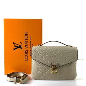 LOUİS VUİTTON METİS POCHETTE EMPREİNTE  %100 HAKIKI DERİ BEJ