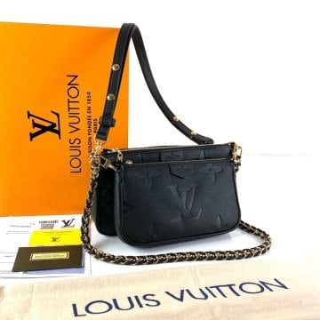 Louis Vuitton Multi Pochette Accessoires Oversized Empreinte %100 Hakiki deri