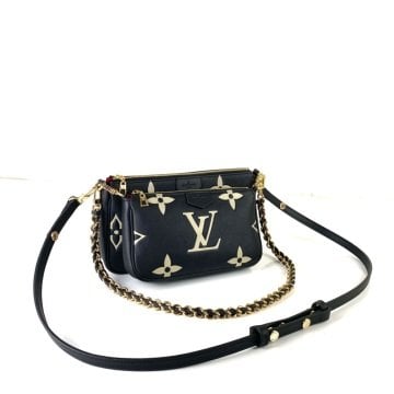 Louis Vuitton Multi Pochette Accessoires Bicolor Empreinte %100 Hakiki deri