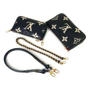 Louis Vuitton Multi Pochette Accessoires Bicolor Empreinte %100 Hakiki deri