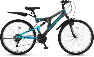 Ümit Blackmount 24 Jant Çift Amortisörlü Bisiklet 2429 (140-160 cm arası boy) Mavi Antrasit