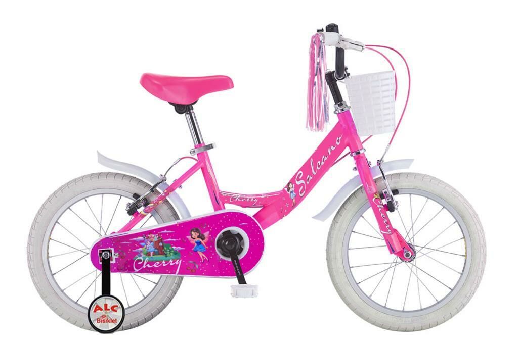 Salcano Cherry 16 Jant Kız Çoçuk Bisikleti (105/120 cm arası boy) Pembe Beyaz