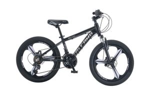 Salcano NG Team 20MD11 18 Vites Mono Blok Disk Fren Çocuk Bisikleti (120-145 cm boy) Siyah Gümüş