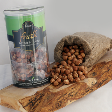 250 gr Natürel İç Fındık, (25gX10Ad pp paket) PVC Silindir
