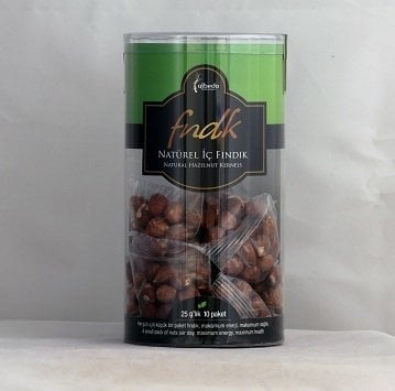 250 gr Natürel İç Fındık, (25gX10Ad pp paket) PVC Silindir