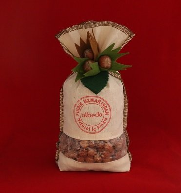 500 gr Natürel İç Fındık, Özel Bez Ambalaj