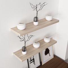 Minar Gizli Tutuculu 2'li Duvar Rafı 80 cm - Sonomo