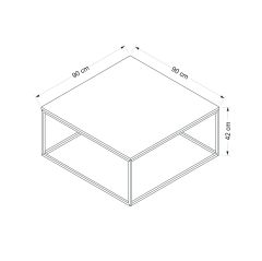 Loni Metal Ayaklı Orta Sehpa - Antrasit