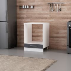 Minar Mutfak Alt Modül 1K 60Cm Ank Dolap Beyaz/Antrasit - A1