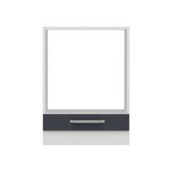 Minar Mutfak Alt Modül 1K 60Cm Ank Dolap Beyaz/Antrasit - A1